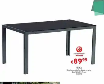 Trafic Table offre
