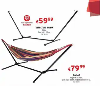 Trafic Structure Hamac, Hamac offre