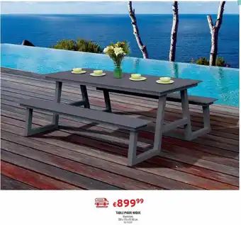 Trafic Table Pique-nique offre