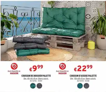 Trafic Coussin De Dossier Palette, Coussin D'assise Palette offre