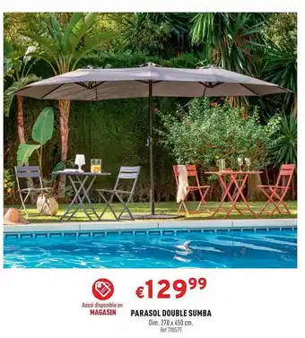 Trafic Parasol Double Sumba offre