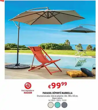 Trafic Parasol Déporté Marbella offre