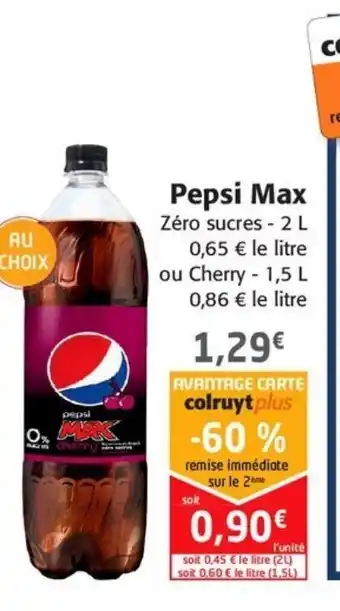 Colruyt Pepsi Max offre