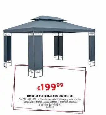 Trafic Tonnelle Rectangulaire Double Toit offre