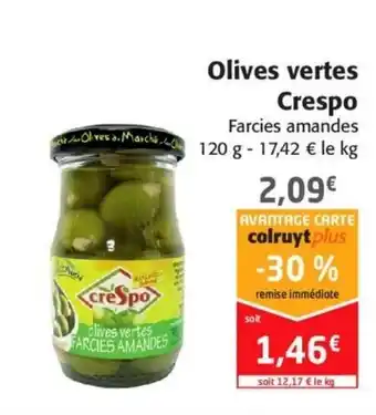 Colruyt Olives Vertes Crespo offre