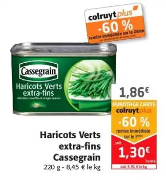 Colruyt Haricots Verts Extra-Fins Cassegrain offre