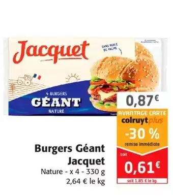Colruyt Burgers Géant Jacquet offre