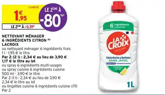 Intermarché Hyper LACROIX nettoyant ménager 6 ingrédients citron offre