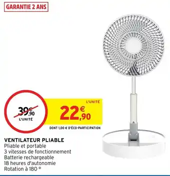 Intermarché Hyper Ventilateur pliable offre