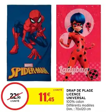 Drap de plage licence universal