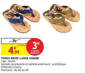 Tongs bride large homme