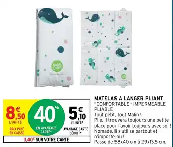 Intermarché Hyper Matelas à langer pliant offre