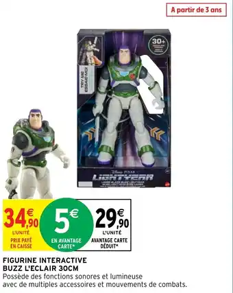 Intermarché Hyper BUZZ L'ECLAIR 30CM figurine interactive offre