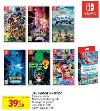 Intermarché Hyper Jeu switch nintendo offre