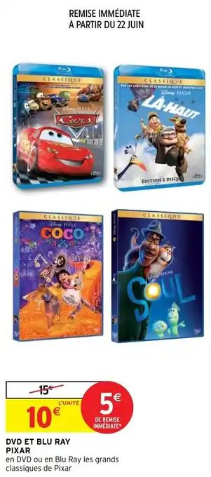 PIXAR DVD et blu ray