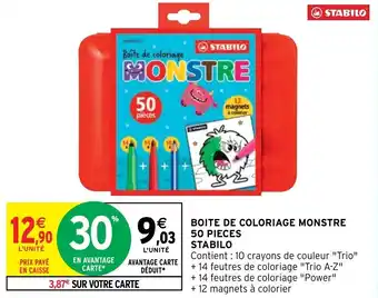 STABILO boite de coloriage monstre 50 pieces