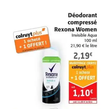 Colruyt Déodorant Compressé Rexona Women offre