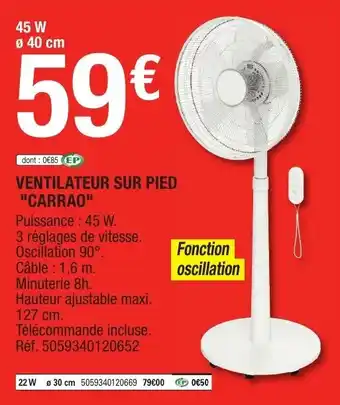 Ventilateur sur pied "CARRAO"