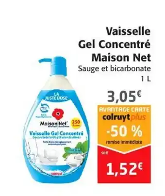 Colruyt Vaisselle Gel Concentré Maison Net offre