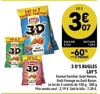 Supeco 3 D's Bugles Lay's offre