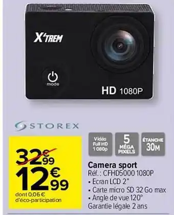 Carrefour Market Camera Sport Storex offre
