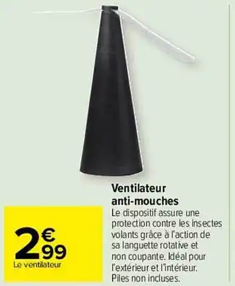 Carrefour Market Ventilateur Anti-mouches offre