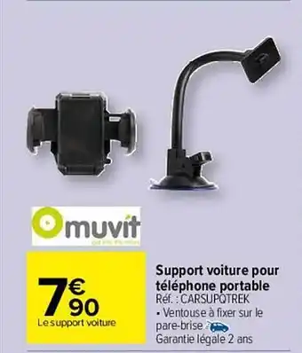 Carrefour Market Support Voiture Pour Téléphone Portable Muvit offre