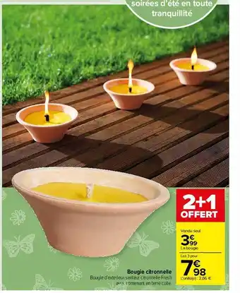 Carrefour Market Bougie Citronnelle offre