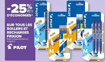 Carrefour Market Rollers Et Recharges Frixion Pilot offre