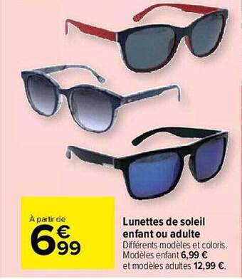 Carrefour Market Lunettes De Soleil Enfant Ou Adulte offre