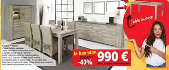 KREABEL Dressois + Vitrine + Table finition marbrée offre