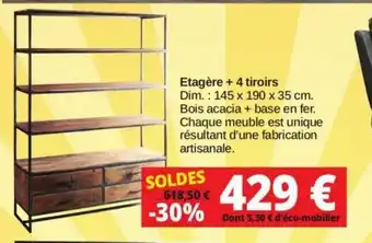 EtagĂšre + 4 tiroirs