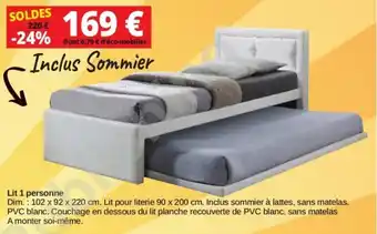 KREABEL Lit 1 personne offre