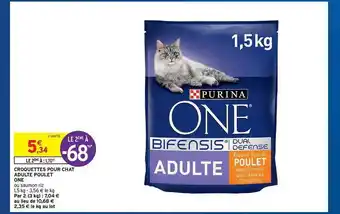 Intermarché Express Croquettes Pour Chat Adulte Poulet One offre