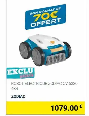 Cash Piscines Robot électrique Zodiac Ov 5330 4x4 offre