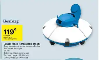 Carrefour Market Robot Frisbee Rechargeable Sans Fil Bestway offre