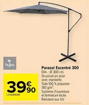 Carrefour Market Parasol Excentré 300 Hyba offre