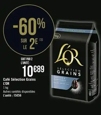 Casino Supermarchés Café Sélection Grains L'Or offre