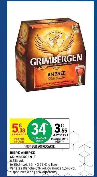 Intermarché Express Bière Ambrée Grimbergen offre