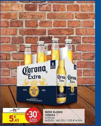 Intermarché Express Bière Blonde Corona offre