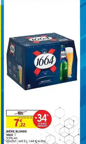 Intermarché Express Bière Blonde 1664 offre