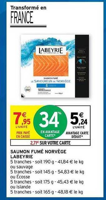 Intermarché Express Saumon Fumé Norvège Labeyrie offre