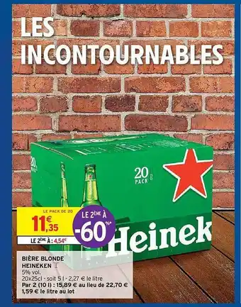Intermarché Express Bière Blonde Heineken offre