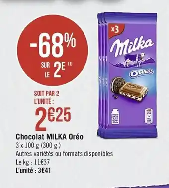 Chocolat Milka Oréo