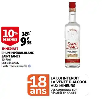 Auchan Saint james rhum impérial blanc offre