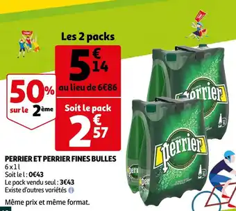 Auchan Perrier perrier et perrier fines bulles offre