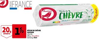 Auchan Auchan bûche de chèvre offre