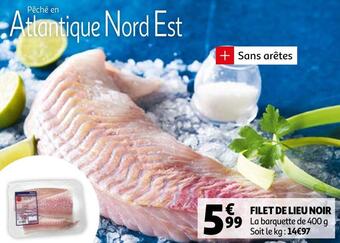 Auchan Filet de lieu noir offre