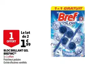 Auchan Bref bloc brillant gel wc offre