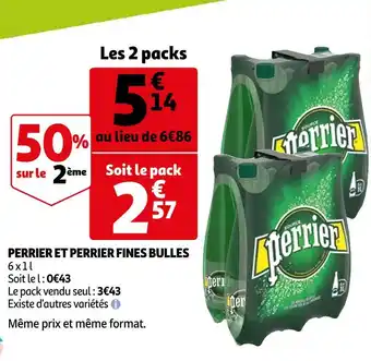 Auchan Perrier perrier et perrier fines bulles offre